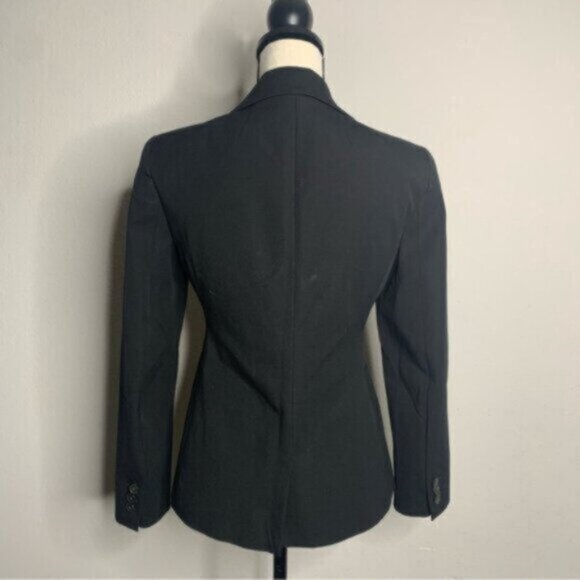 J. Crew Black Devon Bi-Stretch Cotton Blend Double Breasted Blazer - Picture 10 of 17